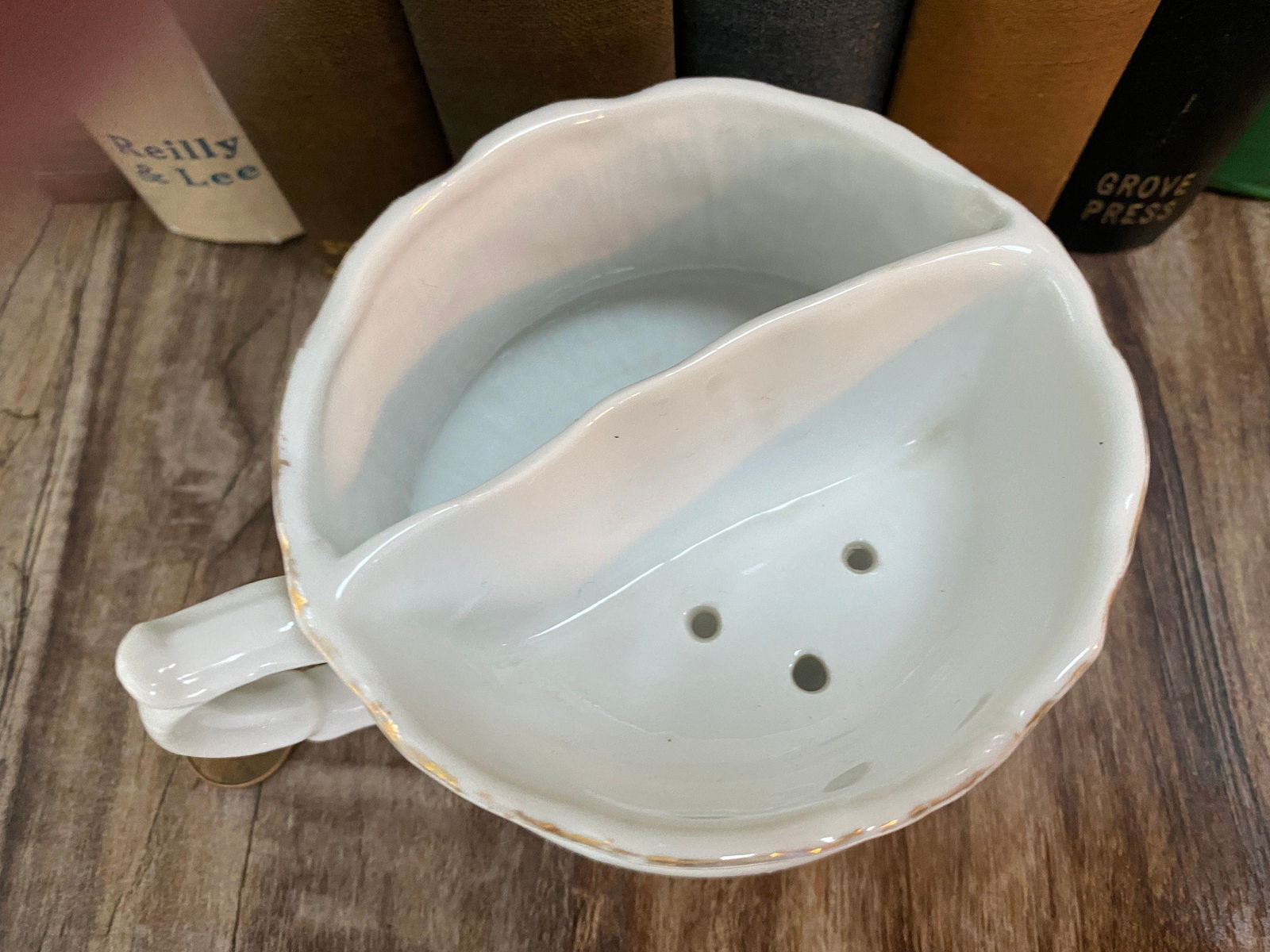 Antique Divided Porcelain Shaving Mug - Duckwells
