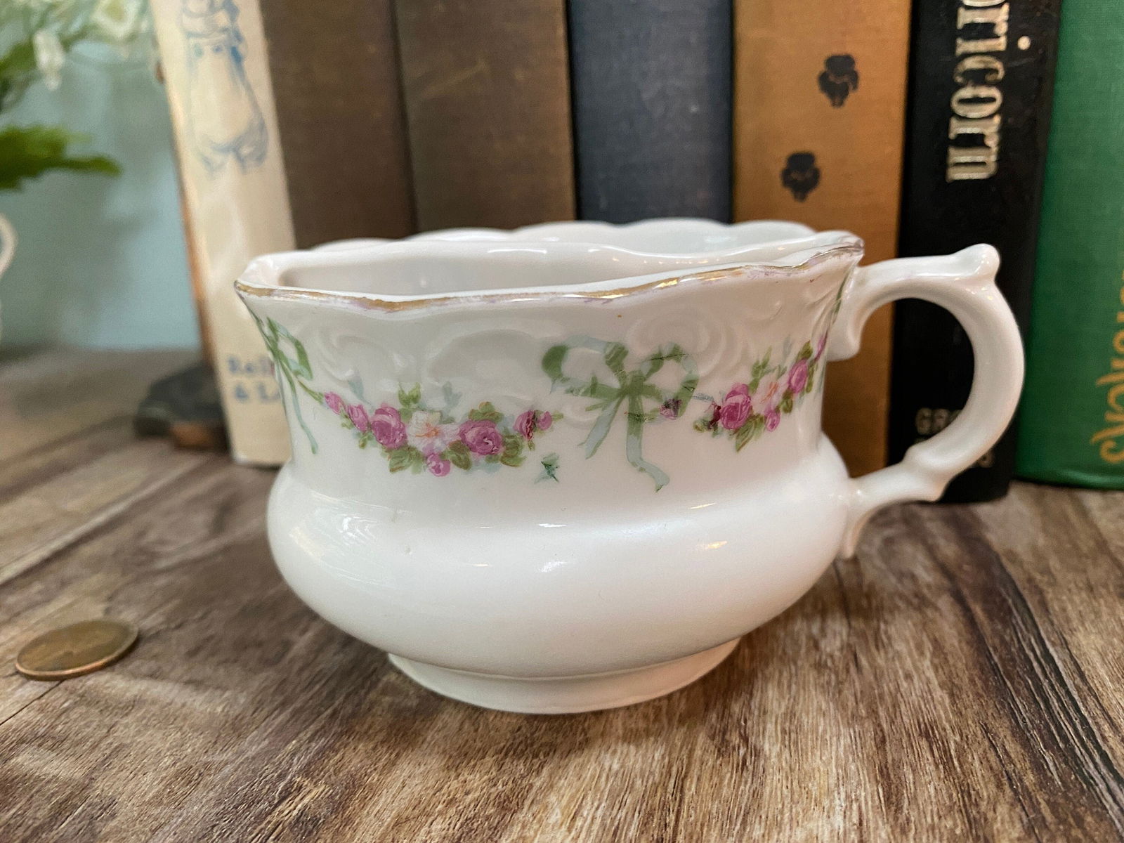 Antique Divided Porcelain Shaving Mug - Duckwells