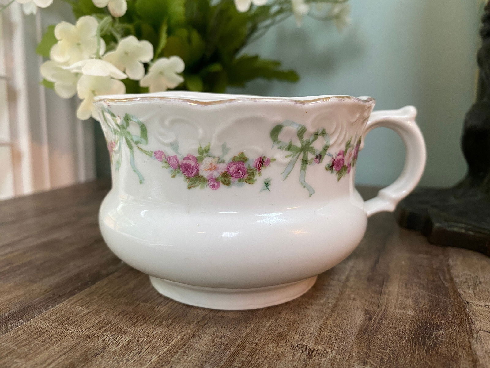 Antique Divided Porcelain Shaving Mug - Duckwells