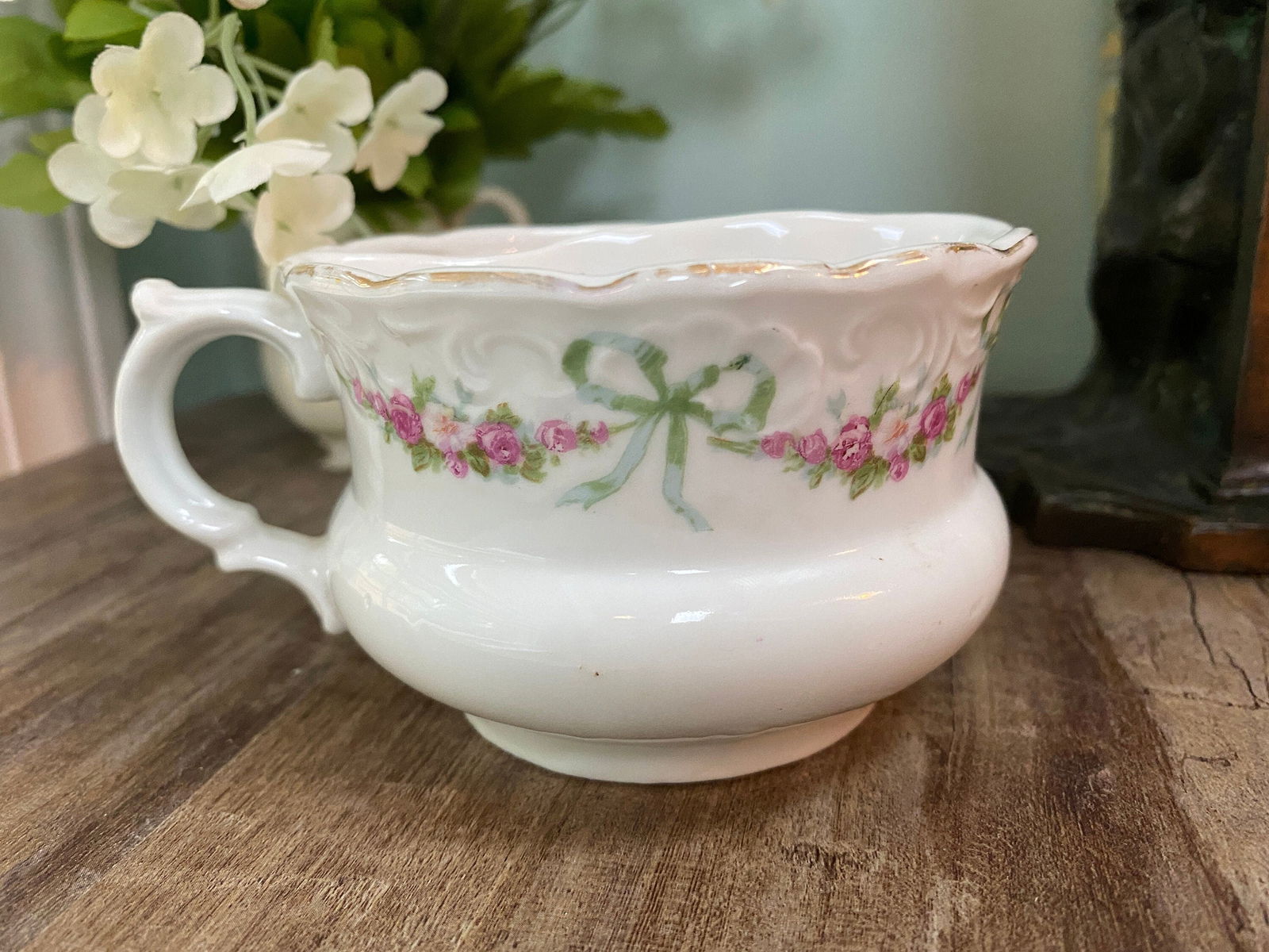 Antique Divided Porcelain Shaving Mug - Duckwells