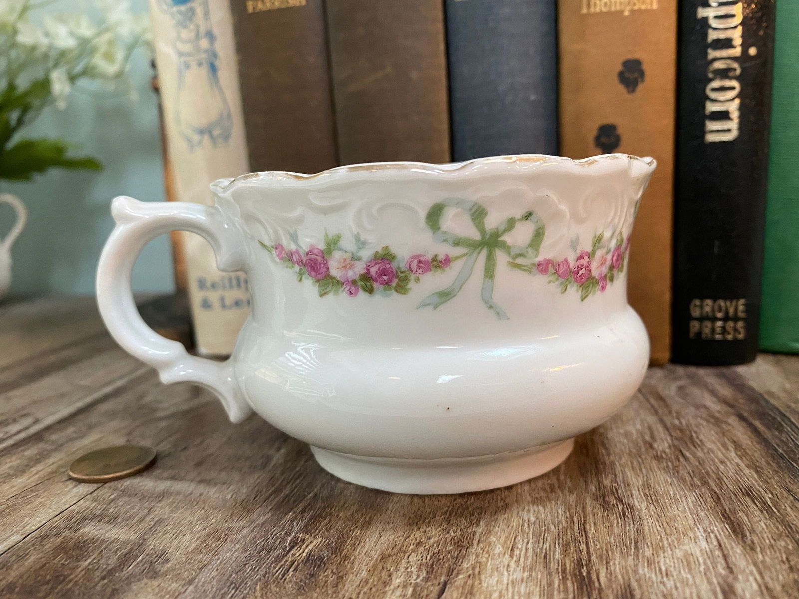 Antique Divided Porcelain Shaving Mug - Duckwells