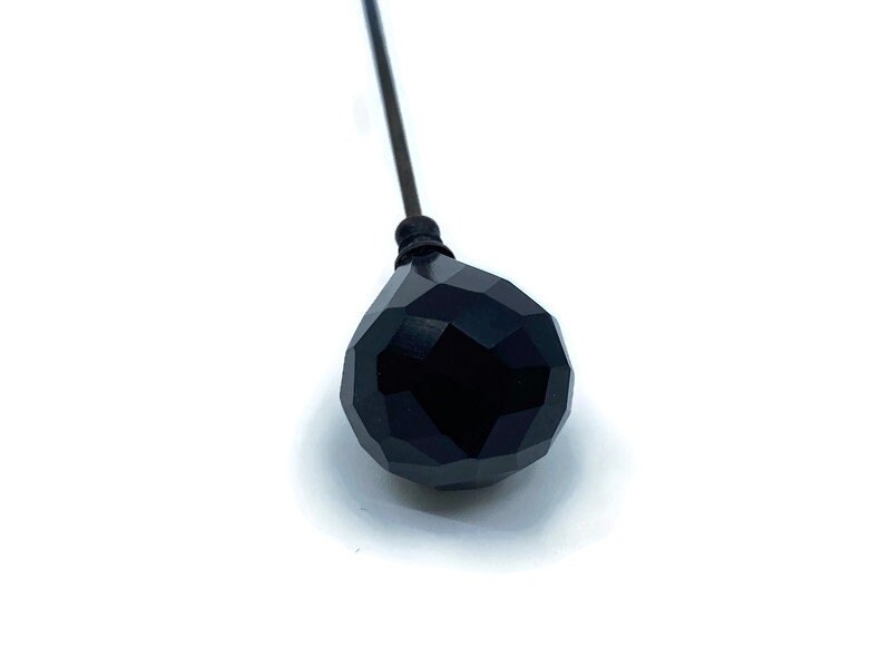 Antique Faceted Glass Hat Pin at Duckwells