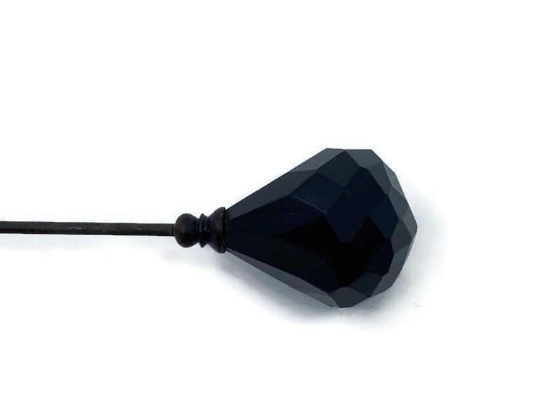 Antique Faceted Glass Hat Pin at Duckwells