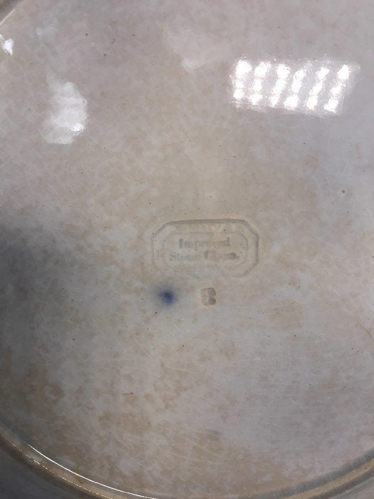 Antique Flow Blue Plate - Duckwells