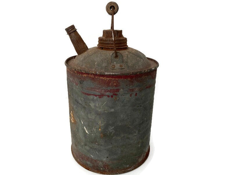 Antique Galvanized Oil Can - Duckwells