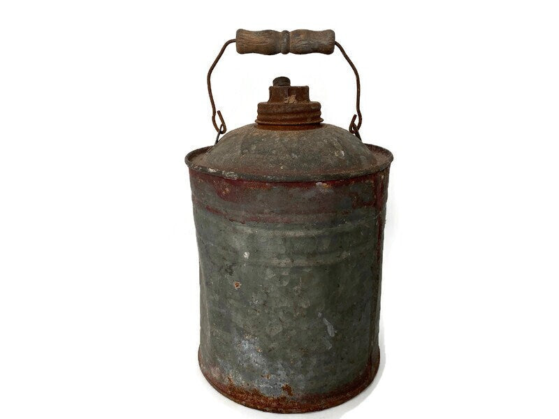 Antique Galvanized Oil Can - Duckwells