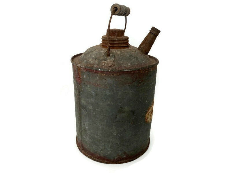 Antique Galvanized Oil Can - Duckwells