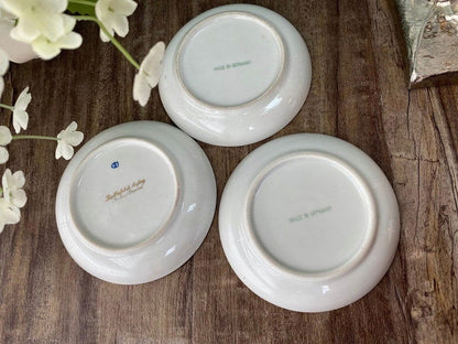 Antique German Porcelain Portrait Pin Dishes - Duckwells