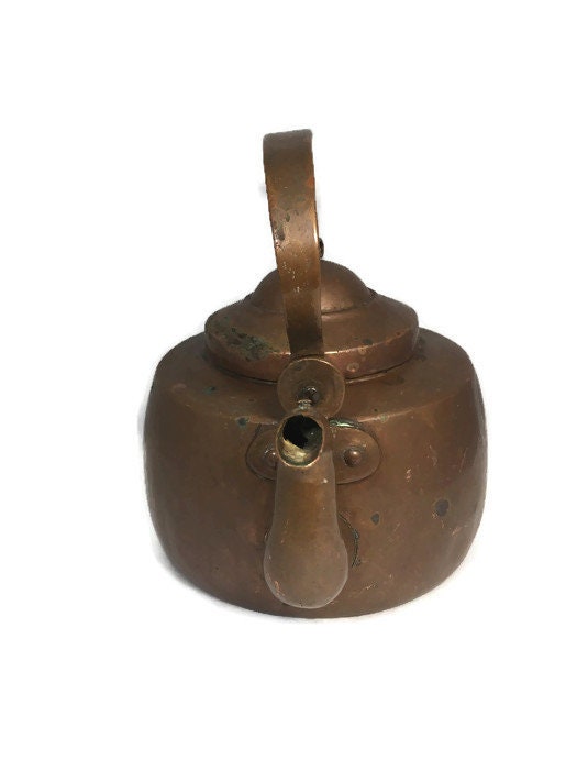 Antique Hand Wrought Copper Tea Kettle - Duckwells