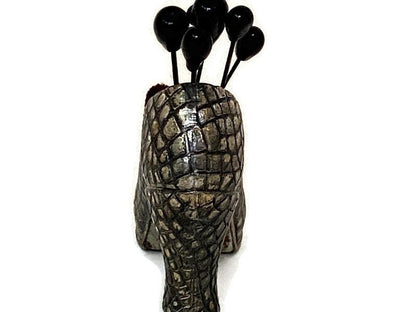 Antique High Heeled Shoe Souvenir Pincushion - Duckwells