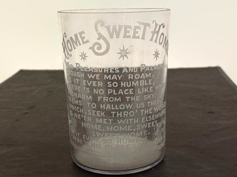 Antique Home Sweet Home Glass Tumbler - Duckwells
