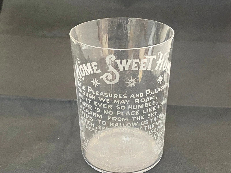 Antique Home Sweet Home Glass Tumbler - Duckwells