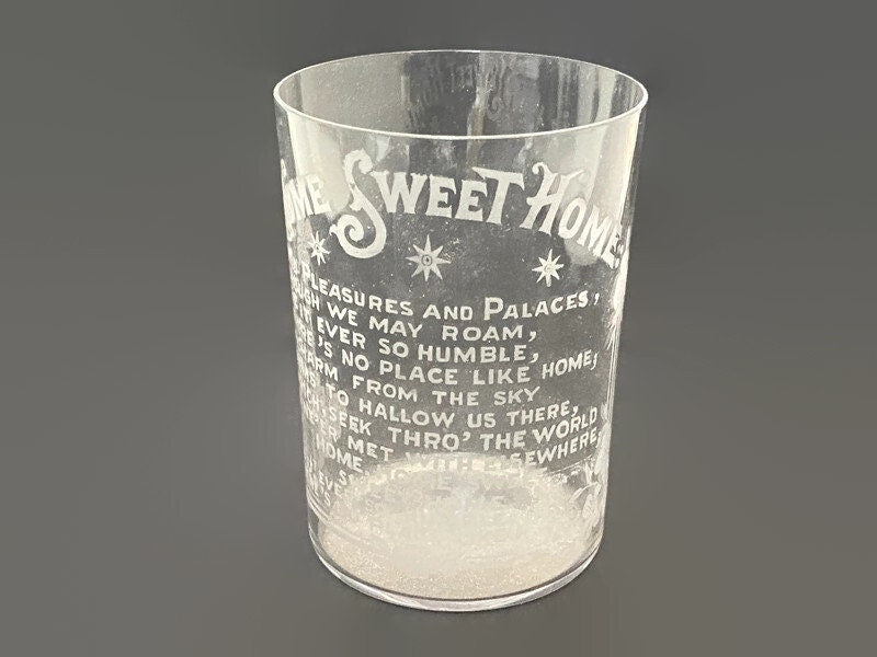 Antique Home Sweet Home Glass Tumbler - Duckwells