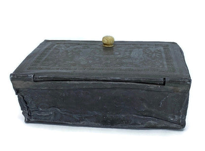 Antique Japanese Pewter Box at Duckwells