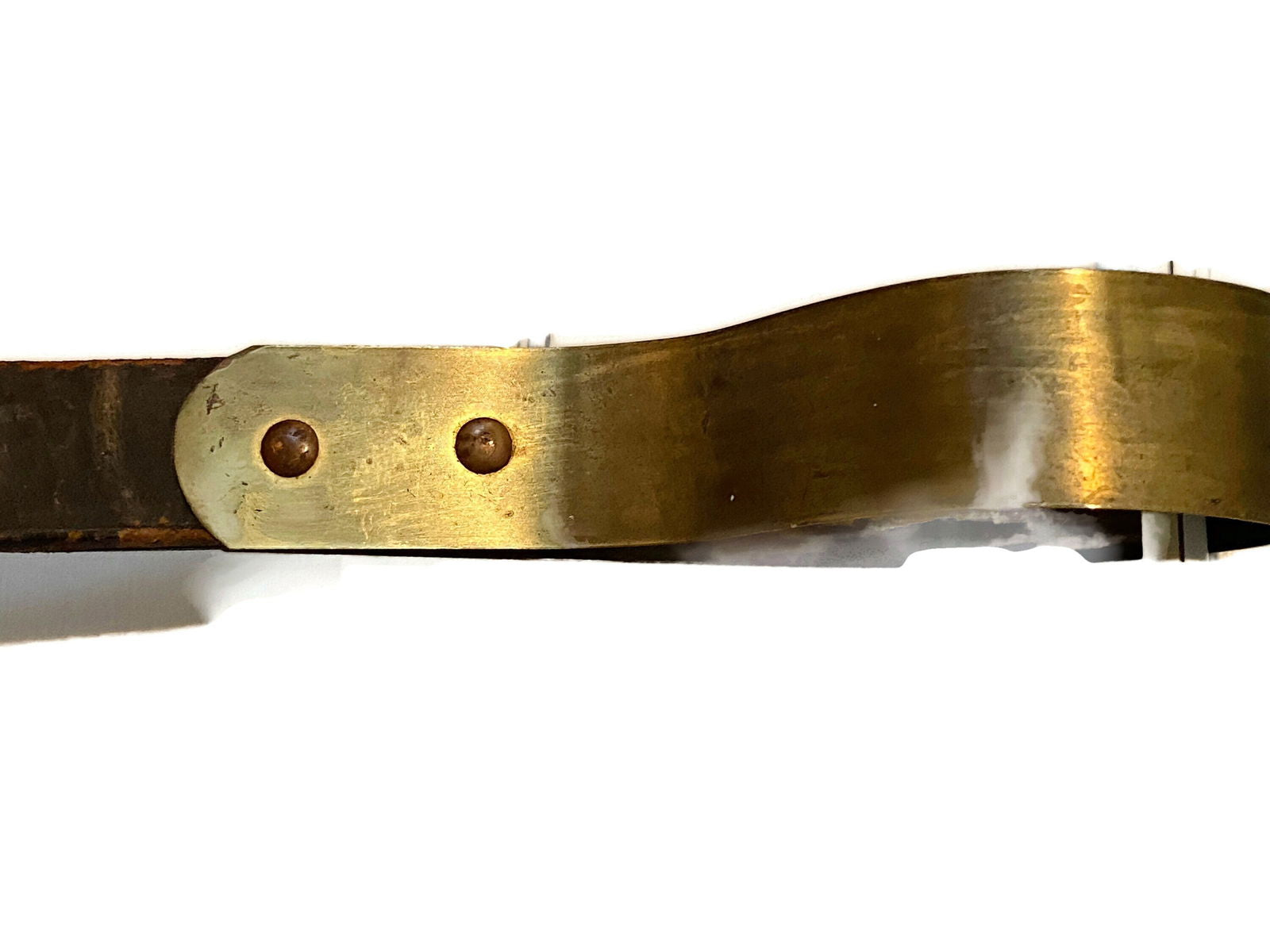 Antique Leather and Brass Sleigh Bells at Duckwells