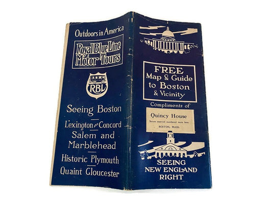 Antique New England Sightseeing Brochure for Boston and Vicinity at Duckwells