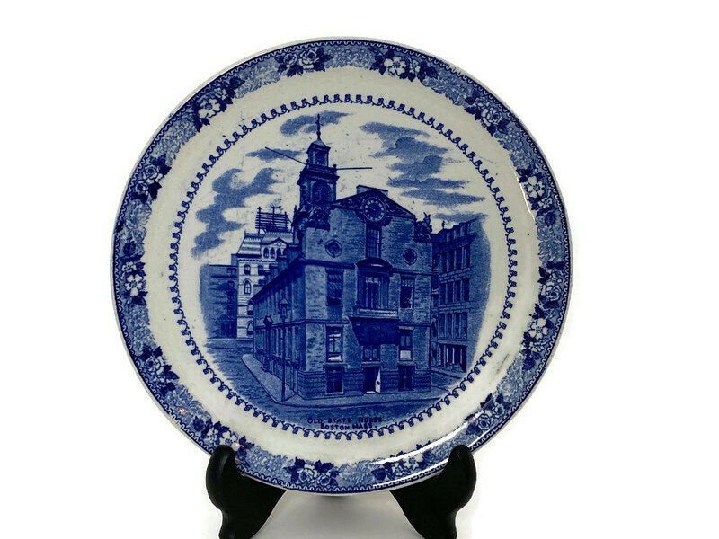 Antique Old State House Boston Massachusetts Souvenir Plate - Duckwells