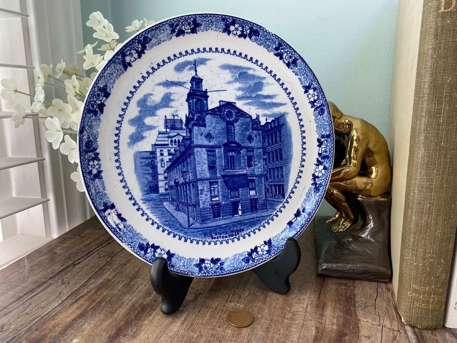 Antique Old State House Boston Massachusetts Souvenir Plate - Duckwells