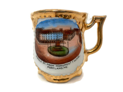Antique Portland Maine Souvenir German Porcelain Cup - Duckwells