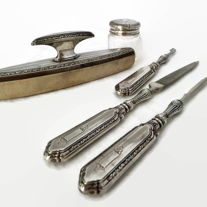 Antique Sterling Dresser Set - Duckwells