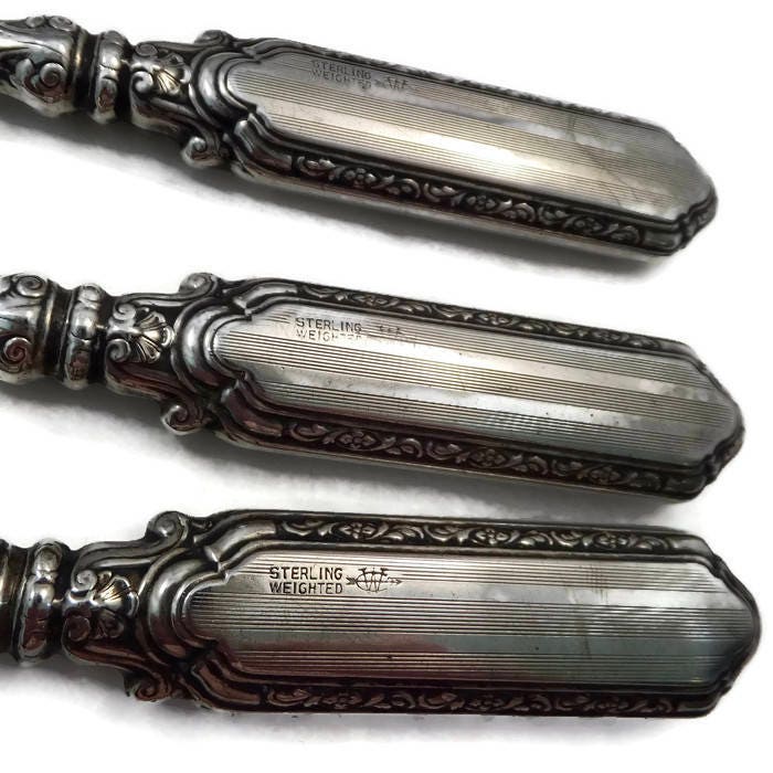 Antique Sterling Dresser Set - Duckwells