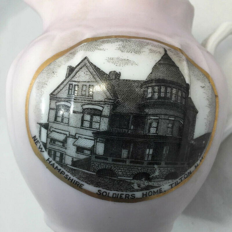Antique Tilton New Hampshire Soldiers Home Creamer - Duckwells