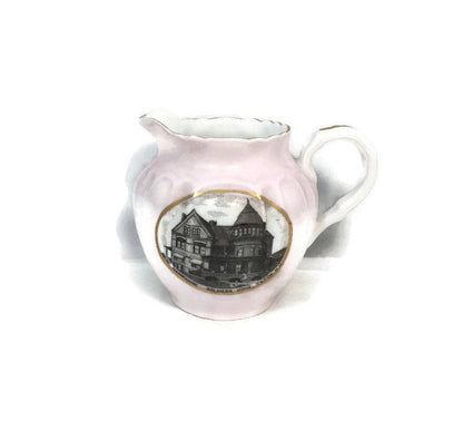 Antique Tilton New Hampshire Soldiers Home Creamer - Duckwells