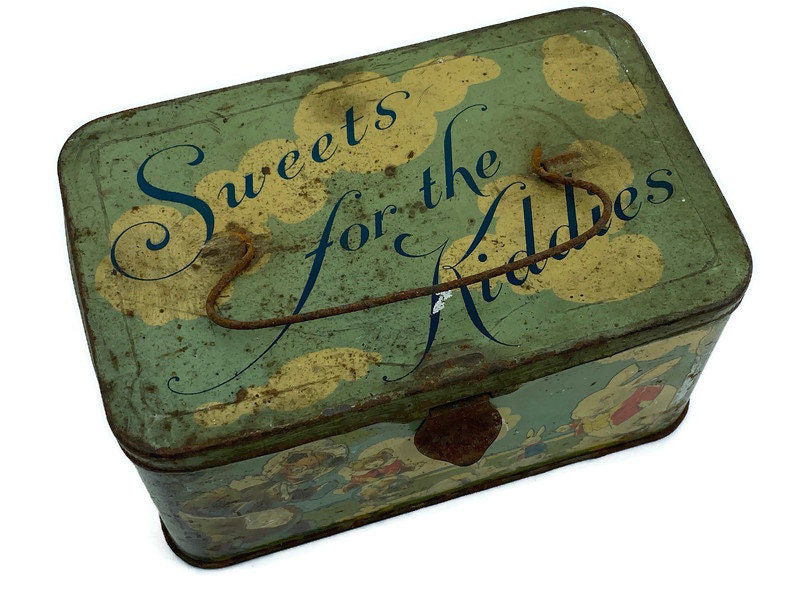 Antique Tin Litho Sweets for the Kiddies - Duckwells