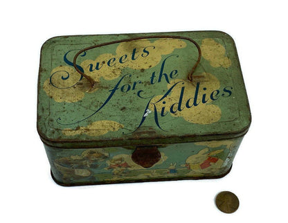 Antique Tin Litho Sweets for the Kiddies - Duckwells