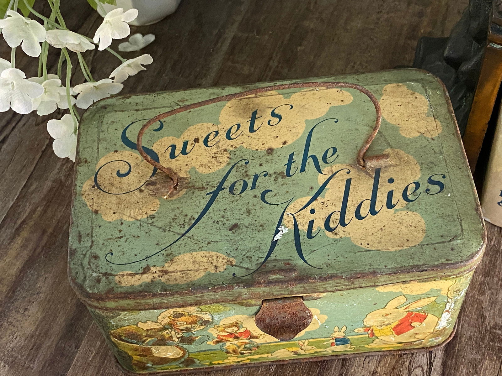 Antique Tin Litho Sweets for the Kiddies - Duckwells