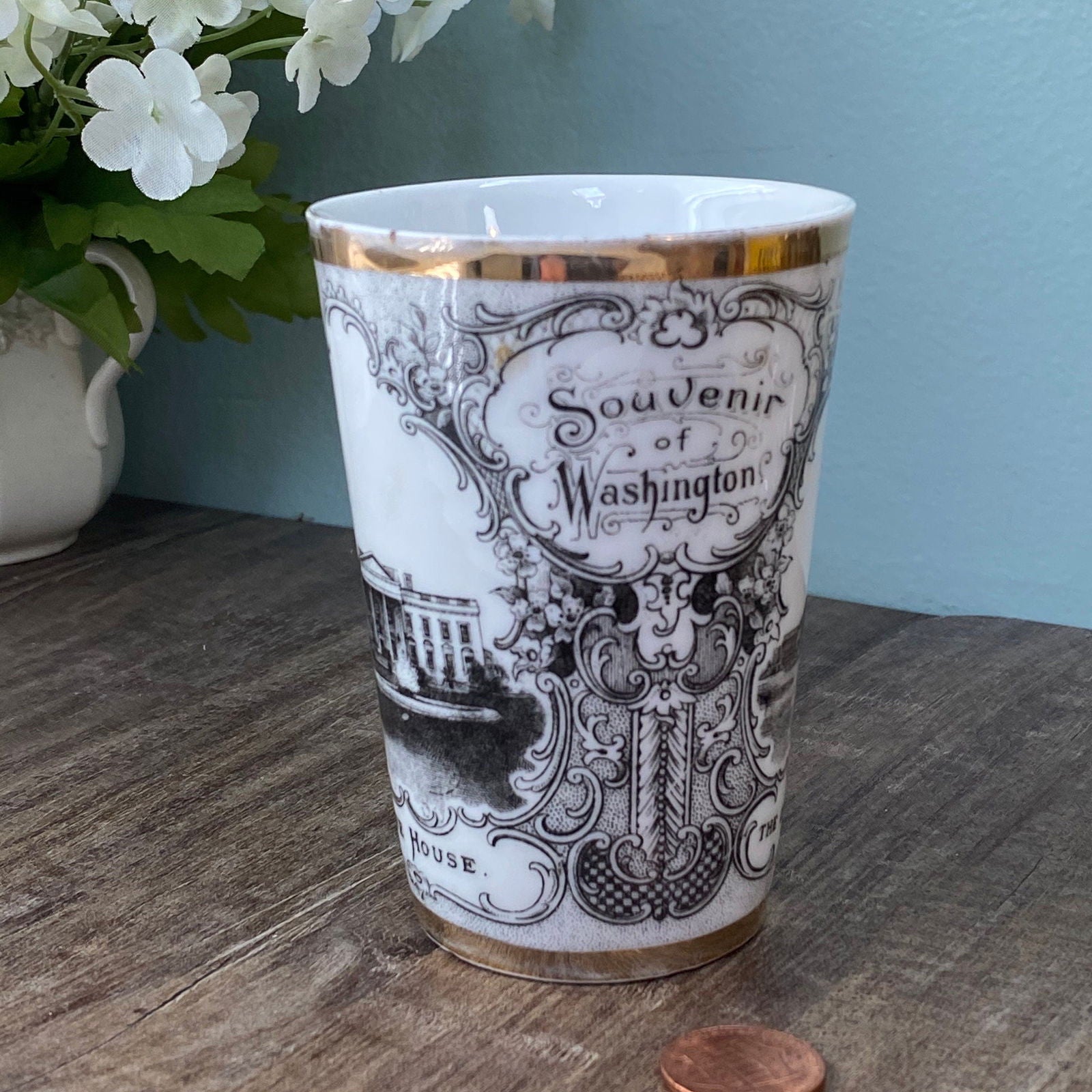 Antique Washington DC Souvenir Porcelain Cup at Duckwells