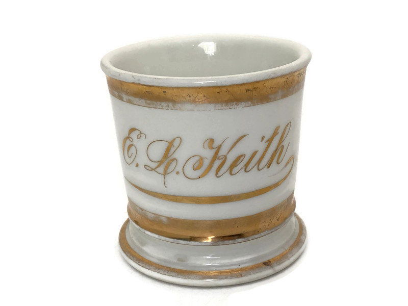 Antique White Limoges France Shaving Cup - Duckwells