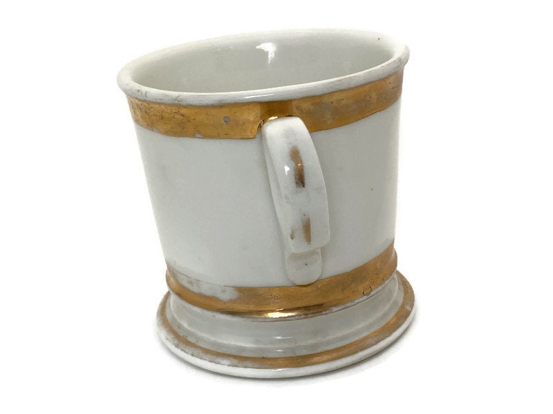 Antique White Limoges France Shaving Cup - Duckwells