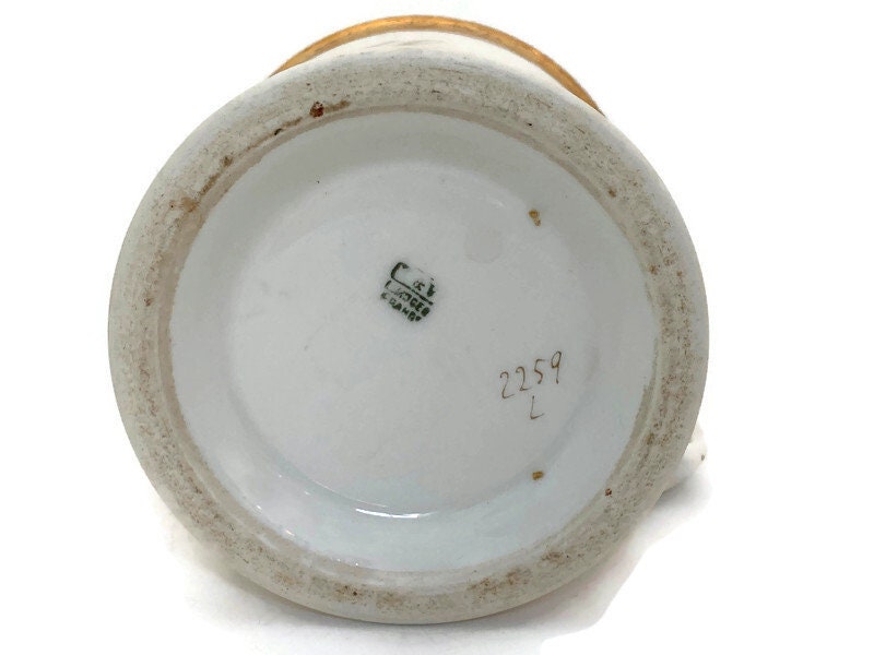 Antique White Limoges France Shaving Cup - Duckwells