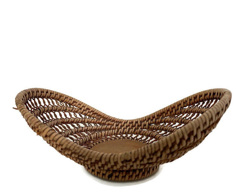 Antique Wicker Baby Doll Bassinet - Duckwells