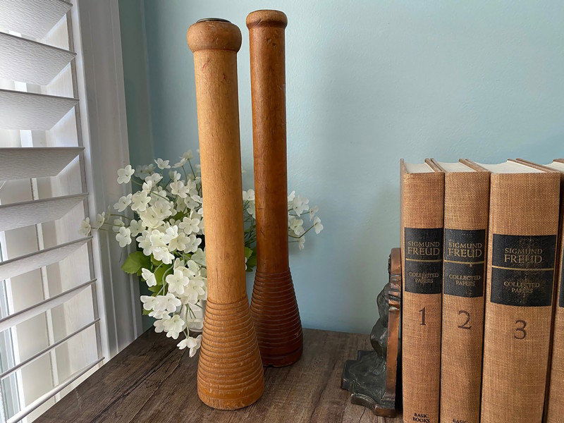 Antique Wood Textile Mill Bobbin Spools - Duckwells