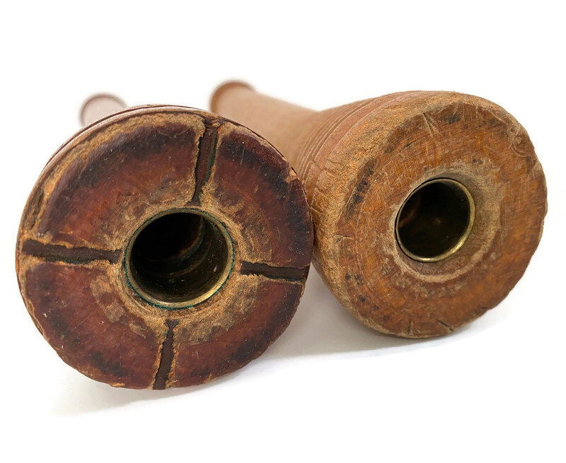 Antique Wood Textile Mill Bobbin Spools - Duckwells