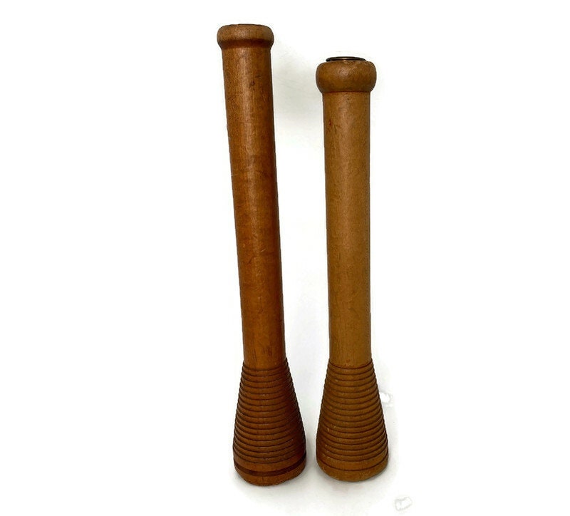Antique Wood Textile Mill Bobbin Spools - Duckwells