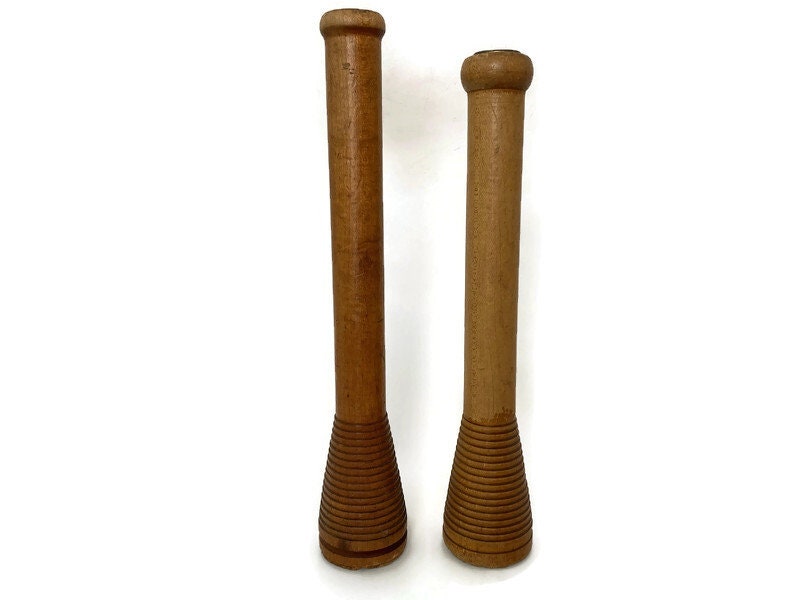 Antique Wood Textile Mill Bobbin Spools - Duckwells