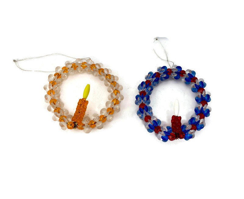 Mid Century Beaded Holiday Decorations at Duckwells