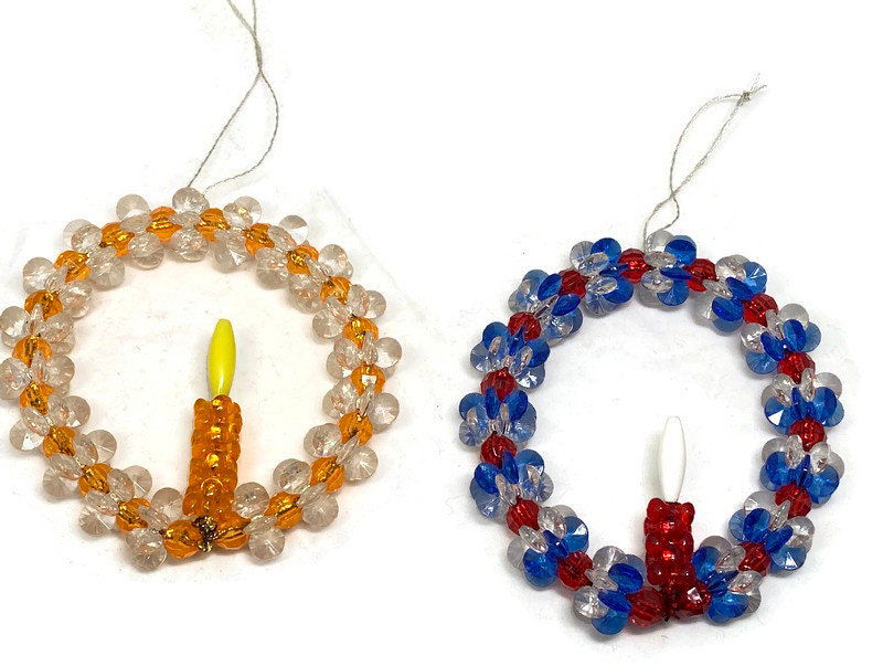 Mid Century Beaded Holiday Decorations at Duckwells