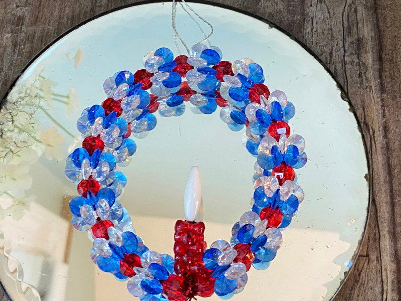 Mid Century Beaded Holiday Decorations at Duckwells