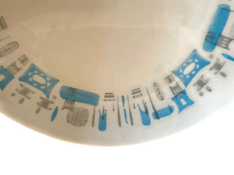 Mid Century Blue Heaven Dinner Plateby Royal China - Duckwells