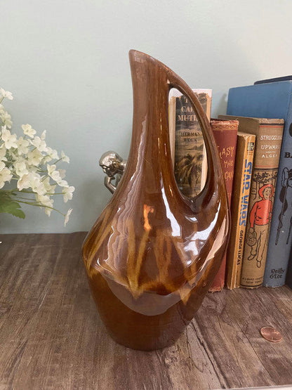 Mid Century Ceramic Decorative Ewer Pitcher - Duckwells