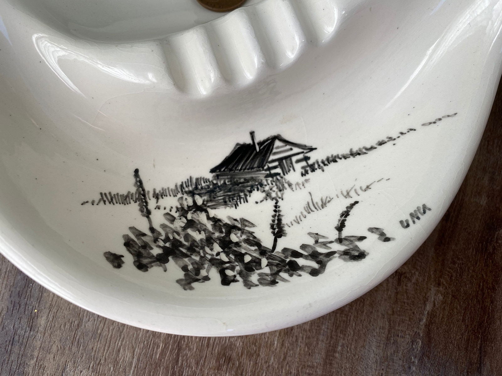 Midcentury Alaska Ceramic Ashtray - Duckwells