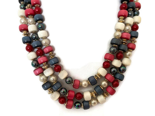 Midcentury Beaded Jewelry Set - Duckwells