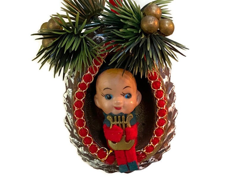 Midcentury Christmas Elf Ornament Potpourri Holder - Duckwells