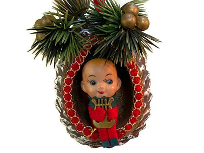 Midcentury Christmas Elf Ornament Potpourri Holder - Duckwells