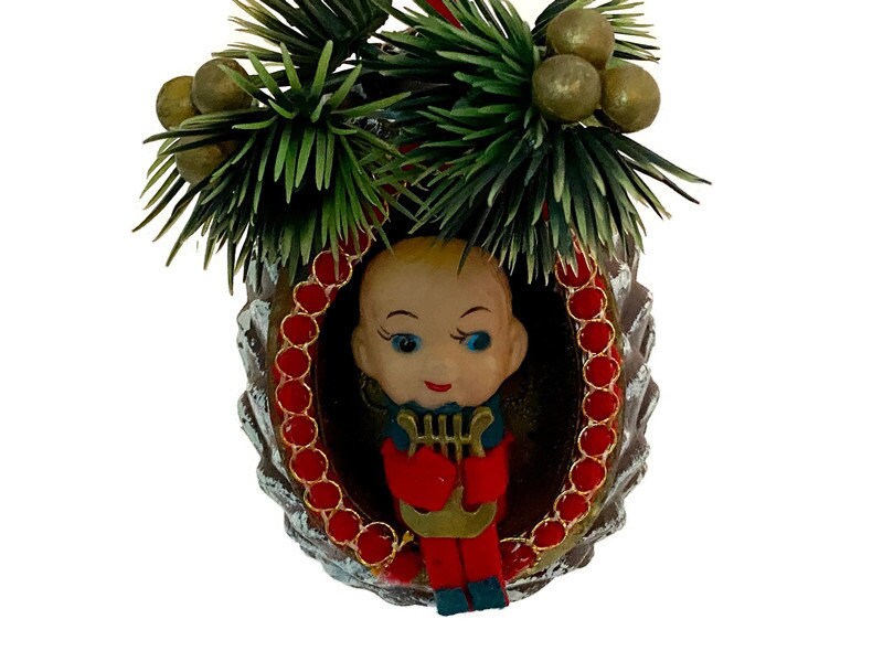 Midcentury Christmas Elf Ornament Potpourri Holder - Duckwells