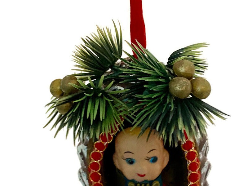 Midcentury Christmas Elf Ornament Potpourri Holder - Duckwells